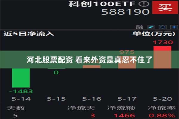 河北股票配资 看来外资是真忍不住了